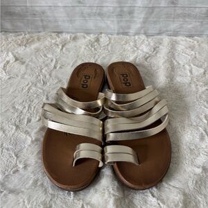 Pop Women's Gold Strappy Sandals (A245)